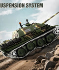 1/16 Scale RC Tank Jagdpanther Battle Ready With Smoke, Sound And Lights, 2.4G Remote Control showing suspension on terrain