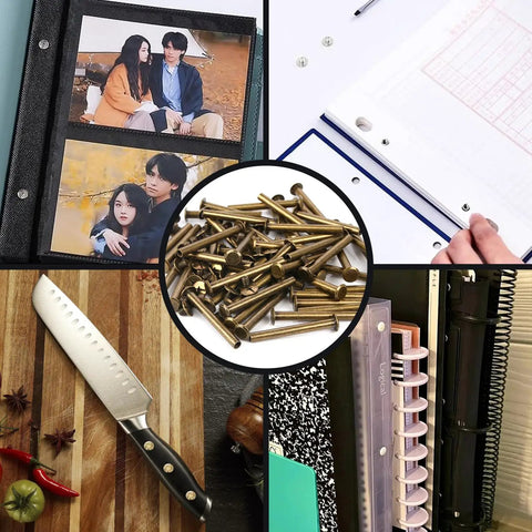 Heavy Duty Chicago Binding Screws Featuring Phillips Head Nuts For Rock Solid Leather Crafting And Scrapbooks in a 50 piece lot.