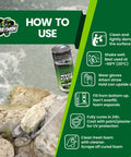 Real Deal Black Expanding Polyurethane Foam Sealant Crushes Pond Leaks And Waterfall Seepage UV resistant application guide on rocks.
