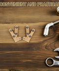 Heavy Duty Brass Door Pivot Hinge Set 2 Pieces Concealed Hidden Metal Hinges With Vertical Shaft for Interior Doors and Secret Cabinet Hardware