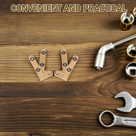 Bronze Hidden Door Pivot Hinges Two Pack Heavy Duty Invisible Lateral Pivot Hardware on wooden surface with tools