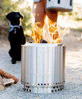 Ranger Portable Outdoor Fire Pit With Stand Stainless Steel Firepot For Wood Burning And Low Smoke Campfire Backyard Heater