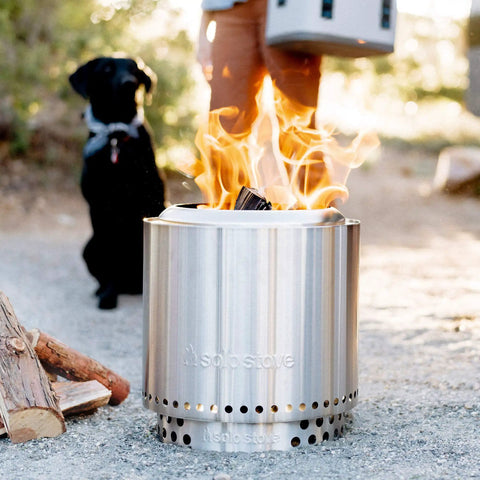 Ranger Portable Outdoor Fire Pit With Stand Stainless Steel Firepot For Wood Burning And Low Smoke Campfire Backyard Heater