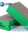 Diamond Hand Polishing Pads Foam Backed Set With Grits 60 120 200 400 For Granite Marble Stone Glass Ceramic Soft Foam