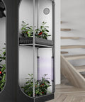 Four 11 Inch Targeted Spectrum UV LED Grow Light Bars with 365nm and 395nm diodes in indoor grow tent with plants.