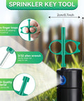 5 Piece Sprinkler Adjustment Tool Set For PGP Heads And Lawn Irrigation, featuring green rotor stem lifter and wrench
