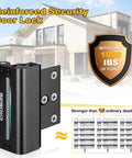 Ultra Tough 3 Inch Door Reinforcement Lock For Inward Swing Doors All Aluminum Security Bar Withstanding 1000 Lbs Of Force 15X Stronger Than A Traditional Deadbolt Defender Style Lock For Kid Safety And Preventing Unauthorized Entry Black