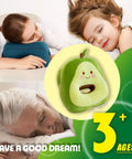 Avocado Plush Stuffed Toy Pillow For Kids And Girls Cute Napping Cushion Cozy Kawaii Throw Pillow Doll Gift For Girlfriend Office Neck Pillow For Travel Cervical Pain Relief with smiling avocado design and people resting.