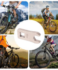 Totally Dead Nuts Precise 8mm Cycling Disc Brake Wrench And Cable Adjuster Tool shown with bikers using mountain bikes.