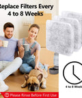 Dog Water Filter Replacement Six Pack For Petmate Replendish And Mason Gravity Waterers Boss Level Charcoal Filters for pets
