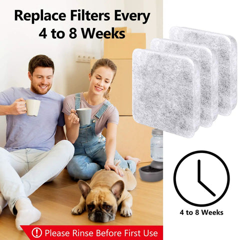 Dog Water Filter Replacement Six Pack For Petmate Replendish And Mason Gravity Waterers Boss Level Charcoal Filters for pets