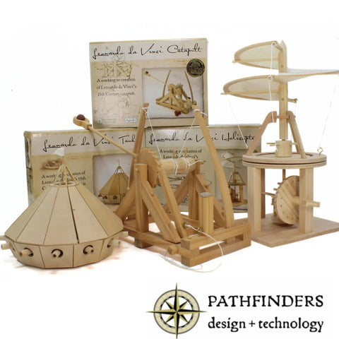 Hands On Leonardo Da Vinci Helicopter Model Kit For STEM Learners Aerial Screw Project, FSC wood, classroom build
