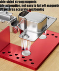 Magnetic Aluminum Cabinet Hinge Repair Plate Kit With Precise Drill Depth For Accurate Door Fix Lightweight DIY Bracket close-up