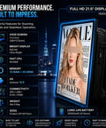 Portable Moving Billboard Backpack For Street Ads And Mobile Promotions Ultra Bright Hella Daylight Visible Lcd Screen Android Powered Gear For Small Business Hustlers with 21.5 inch display.