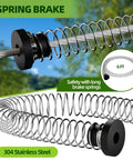Close-up of Backyard Zipline Kit 60Ft For Kids And Adults Up To 400 Lbs With Quick Tighten Trolley Removable Design Thickened Seat Safety Lanyard And Belt Spring Brake component.