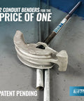 Get This Awesome 2 in 1 Dual Shoe Conduit Bender For Quick EMT And Rigid Pipes with metal pipes.