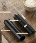 Rechargeable Milk Frother Handheld Electric Coffee Mixer Wand On The Go With Stainless Steel Whisk And Portable Case