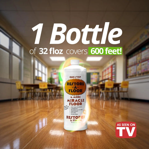 Showroom Ready Hella Glossy Floor Polish And Restorer With High Gloss Wax Coating That Fills Scratches And Brings New Life To Dull Hardwood Laminate Vinyl Tile And Marble Surfaces Today in 32 oz bottle.