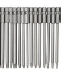 Kickstart Your Home Repair Game With This Awesome 16Pcs Screwdriver Bits Set Featuring Hex Cross Slotted And Pentalobe Tips Made From Tough Chrome Vanadium Steel For Drills And Manual Tools, 100mm