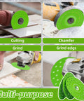 4 Piece 4-1/2 Inch Diamond Saw Blade Set For Angle Grinder With Ceramic Glass Tile Rock Cutting Discs And Multi Hole Cooling Technology