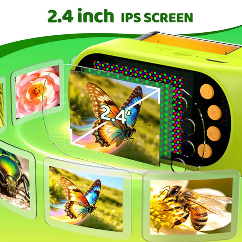 Kids Handheld Digital Microscope For Outdoor STEM Exploration With 2.4 Inch IPS Screen 500X Magnification Ergonomic Grip Photo Video Capture Bonus Tools Discovery Tool