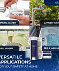 18 Parameters Drinking Water Test Strips Kit With 125 Strips Across 5 Packs shown for versatile water testing at home