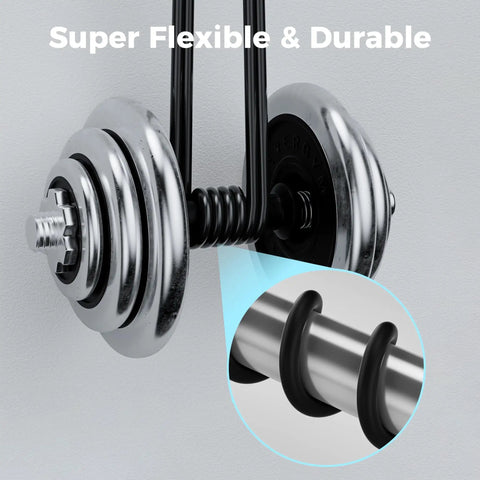Close-up of Beefy 3 Prong Replacement Power Cord 20 Ft Heatproof Flexible Durable AC Cable wrapped on weight, showing flexibility and durability.