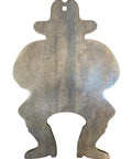 AR500 Steel Cowboy Action Silhouette Target 18 By 27 By Three Eighths Inch With One Half Inch Mounting Hole, unpainted view
