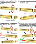 22LR Red Laser End Barrel Bore Sight Sighter assembly steps for Wheelguns Pistols Rifles Air Guns Brass Construction Class IIIA