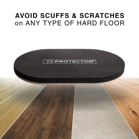 Boss Level Felt Furniture Sliders To Glide Easy On Hardwood Floors Smooth Track Floor Pads, 6x3.5 inches, black beige felt pads.