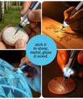 Engraving Pen for Metal, Wood, Glass, Plastic, and All Materials With 31 Pro Grade Bits, Bright LED Light, and 20,000 RPM
