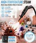 Image of 2-In-1 Steam Cleaner demonstrating high-temperature steam at 212°F blasting away dirt and grime instantly.