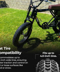Fat Bike Suspension Fork For 20 Inch MTB With 4.0 Tire Snow Beach Dual Shoulder Fat Fork 130mm Travel Straight One And One Eighth Steerer QR 9mm Axle 7075 Aluminum Alloy Upgraded Lightweight Black shown on bike with grass background