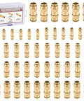 Push To Connect Brass Air Line Fittings Kit 48 Pcs DOT Unions in various sizes for air suspension and brake systems
