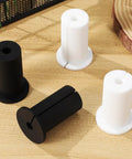 Heavy Duty Silicone Wall Cable Grommet Kit with 4 Tear Resistant Hole Covers For Messy Cord Management Easy Install Wire Concealment Hack That Looks Super Clean And Totally Dope In Any Room, black and white set
