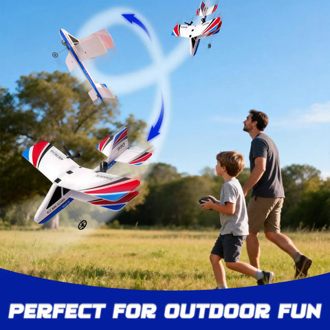 Easy To Fly RC Plane For Beginners And Kids Ages 8 To 12 And Adults With 6 Axis Gyro Stabilization Remote Control Airplane