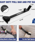 Laminate Flooring Installation Kit With Rubber Mallet And Fiberglass Handle 17 Inch Heavy Duty Pull Bar And Pry Bar details