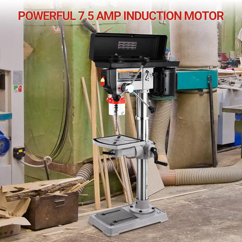 Beast 13 Inch Benchtop Drill Press With 7.5 Amp 120V Motor, Variable Speed 288-3084 RPM, Cast Iron Frame, in workshop