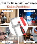 Heavy Duty F Clamps For Woodworking 2 Pack With 630 Lbs Clamping Force shown in various DIY applications.