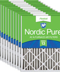 Pleated MERV 13 Air Filter 20x20x2 3 Pack With Actual Size 19.5 x 19.5 x 1.75 Fits Most Home HVAC Systems High Efficiency Filtration