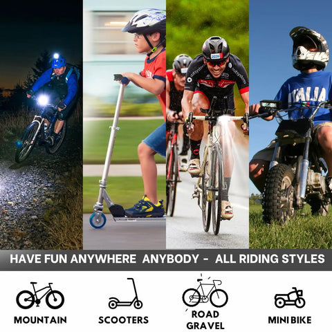 Ultra Bright Rechargeable Bike LED Front Light For Night Riding With 900LM Multiple Beam Modes Rugged Tubular Handlebar Bracket Long Battery Life Fits Bicycle Ebike Scooter Minibike