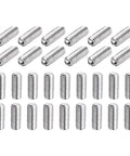 50 Pcs M6-1 X 12mm Grub Screws 304 Stainless Steel Cup Point Allen Head Screws Internal Hex Socket Drive in rows.
