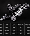 Speed Pro Adjustable Inline Skates For Kids Unisex Outdoor Roller Skates With 110mm Wheels Aluminum Frame And ABEC 7 Bearings