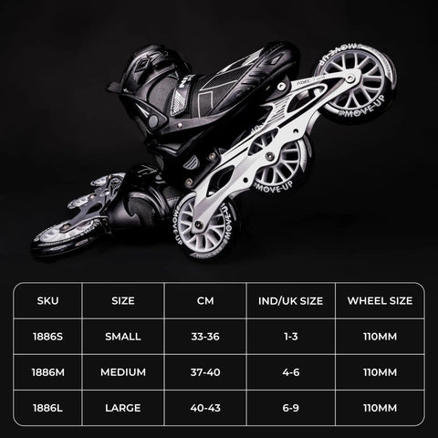 Speed Pro Adjustable Inline Skates For Kids Unisex Outdoor Roller Skates With 110mm Wheels Aluminum Frame And ABEC 7 Bearings