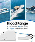 Get Your 25 LBS Electric Anchor Winch With Wireless Remote For Boats In Saltwater! Durable Iron And Plastic Marine Windlass Kit shown with rope.