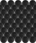 Heavy Duty Precut Tennis Ball Chair Leg Covers 150 Piece Black Bundle Silent Glide Furniture Protectors 150 black caps displayed.
