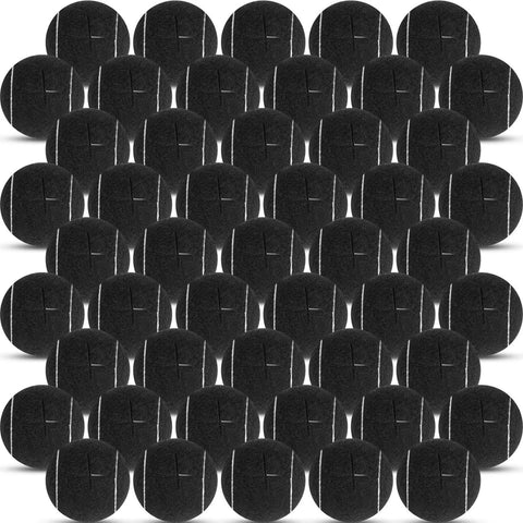 Heavy Duty Precut Tennis Ball Chair Leg Covers 150 Piece Black Bundle Silent Glide Furniture Protectors 150 black caps displayed.