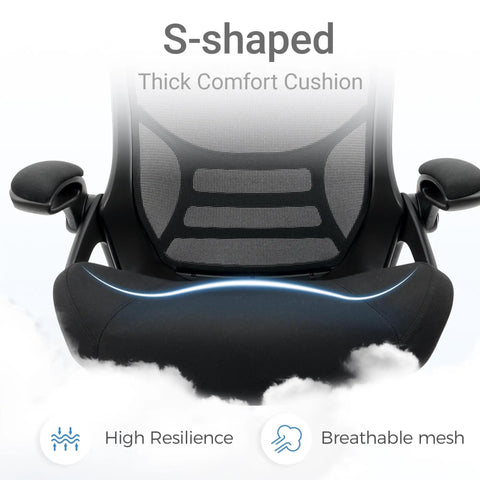 Close-up of Big And Tall 400 Pound Capacity Heavy Duty Drafting Chair with ergonomic comfort and S-shaped cushion design.