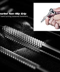 Close-up of Quarter Inch Drive Wobble Extension Bar Set 5 Piece showing knurled non-slip grip and use for hard to reach fasteners.