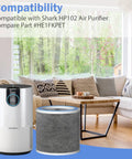 Replacement True HEPA Filter For Shark Vacuums 99.97 Percent Particle Capture shown with air purifier in living room